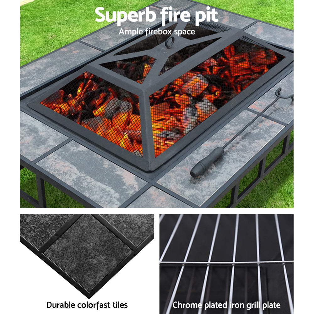 Grillz Feuerstelle BBQ Grill Eiskübel 3-in-1 Tisch