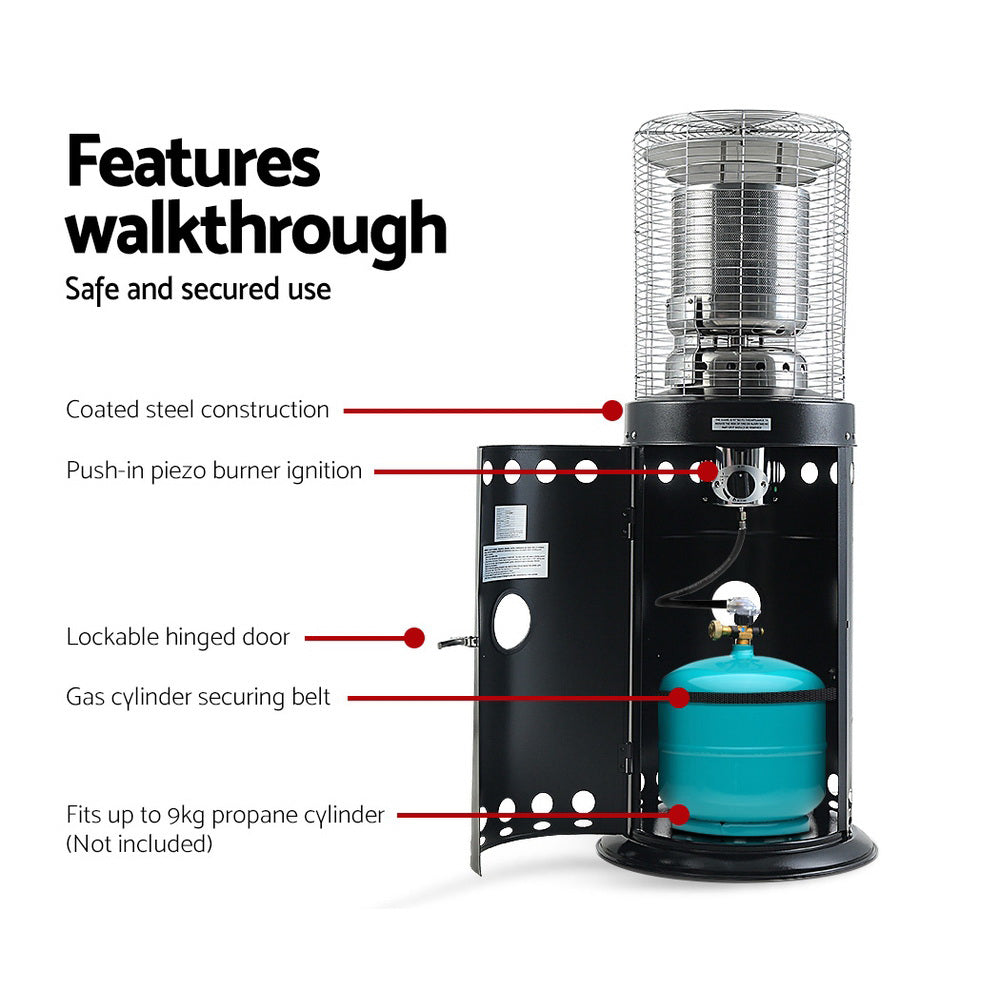 Devanti Outdoor GaBlacks Patio Heater