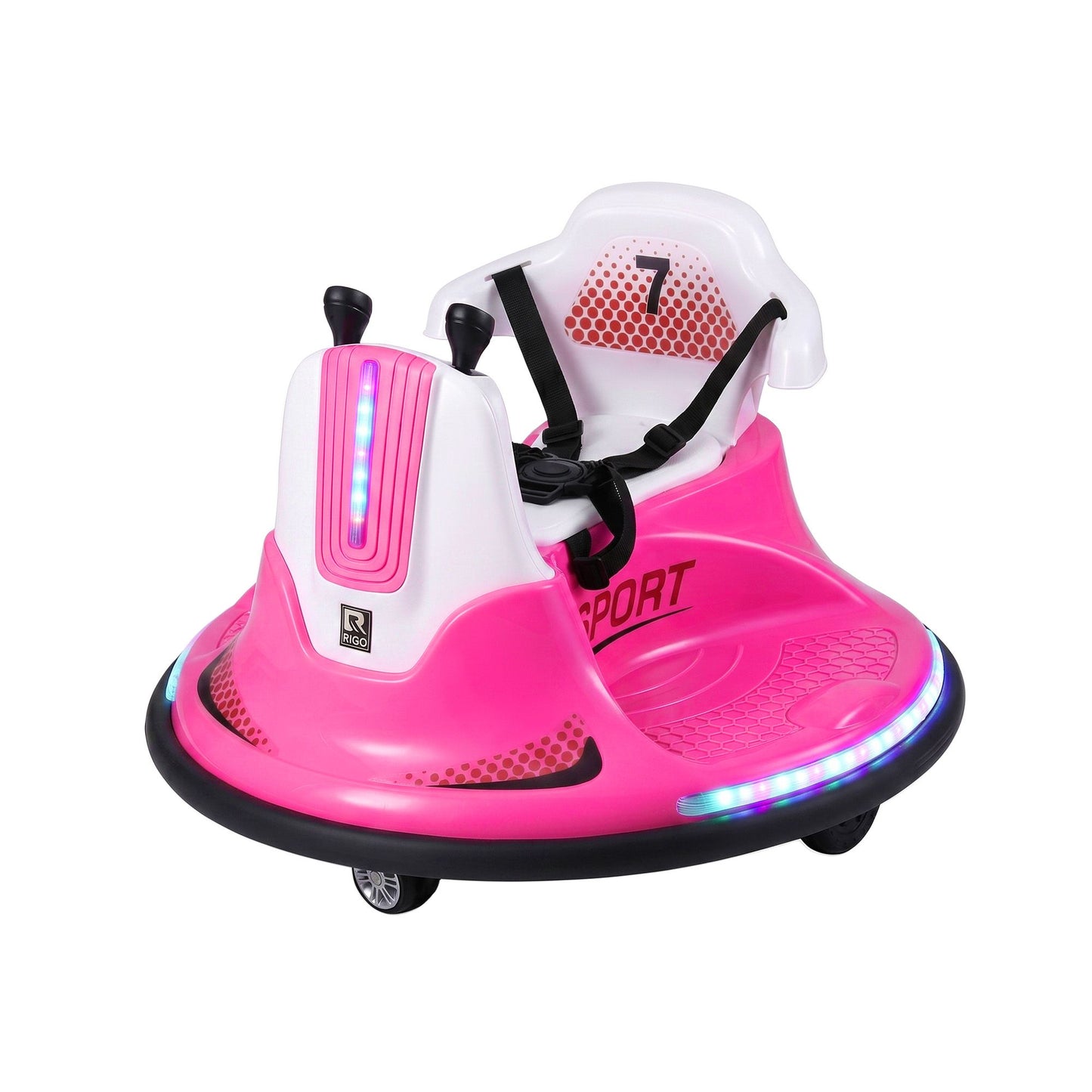Rigo Ride-on-Cars Kinder Bumper 12V Rutschauto Kleinkind Fernbedienung Pink
