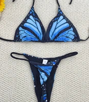 2025 new bikini split tight women's swimsuit swimsuit gathered leopard print swimsuit