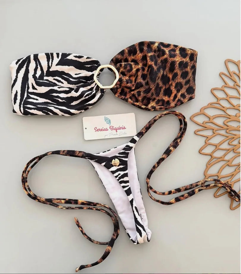 2026 New Sexy Solid Micro Bikini Set Strapless Split Swimsuit Thong Bathing Suit Women Swimwear Biquini Suit Up Bikinis Mujer