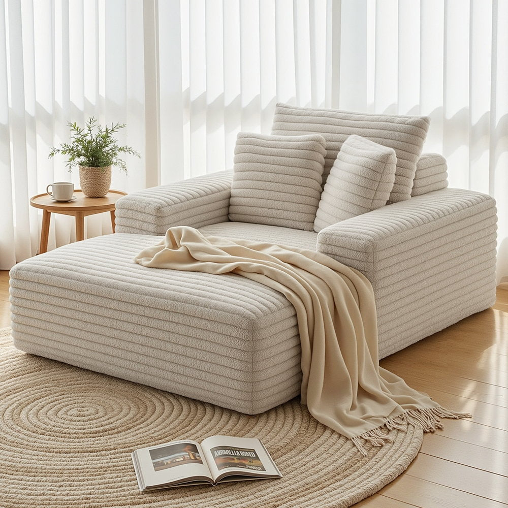 Artiss Schlafsofa Liegesessel Relaxsessel Lesesessel Schlafsofas Cloud Sofas Kunstpelzstoff