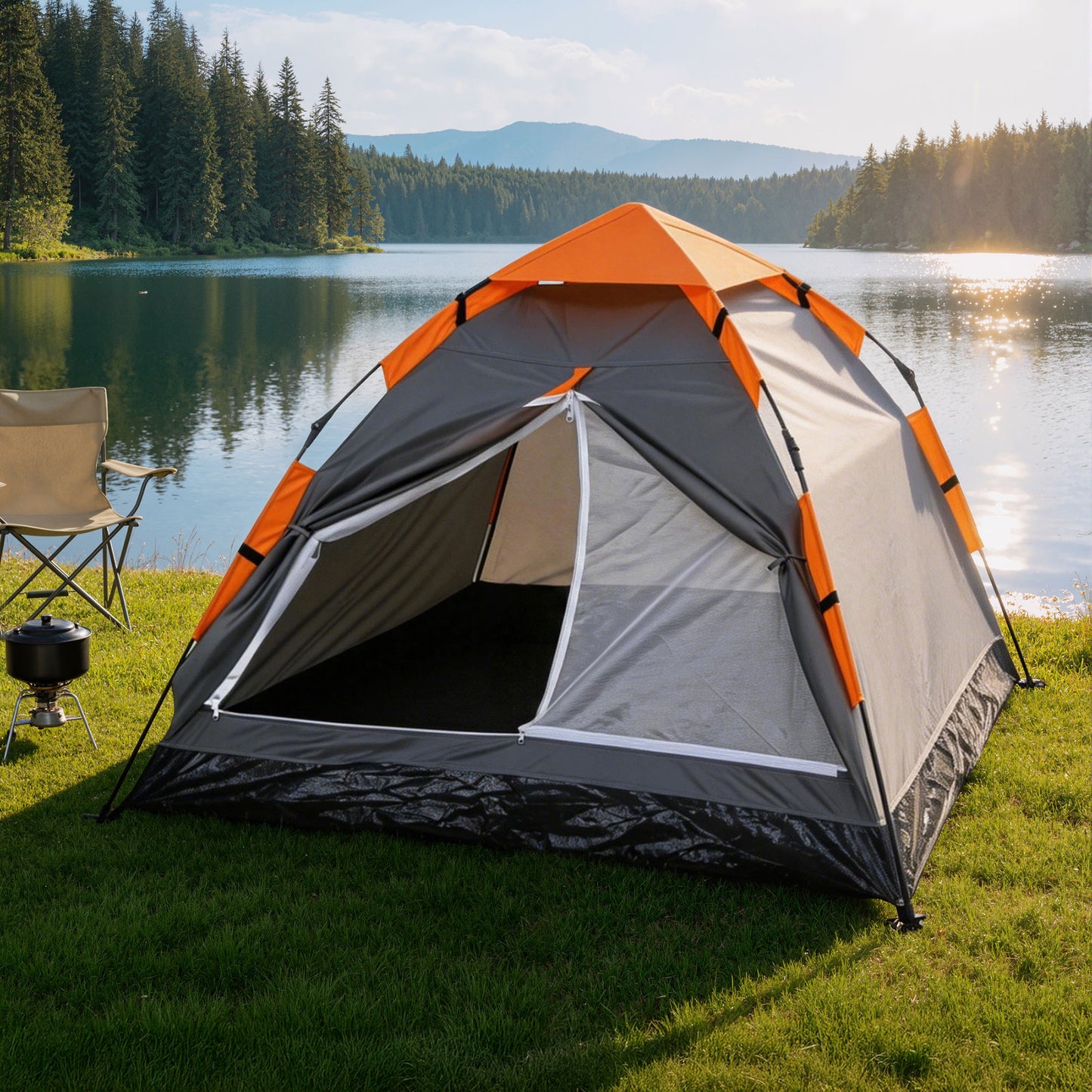 Weisshorn 2 Person Instant Pop Up Camping Tent Automatic Waterproof Hiking Beach