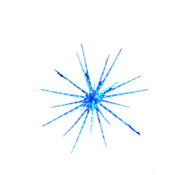 Samland 160 Led Blast Ice Star Ball Christmas Light Decoration Blue 122cm Diameter