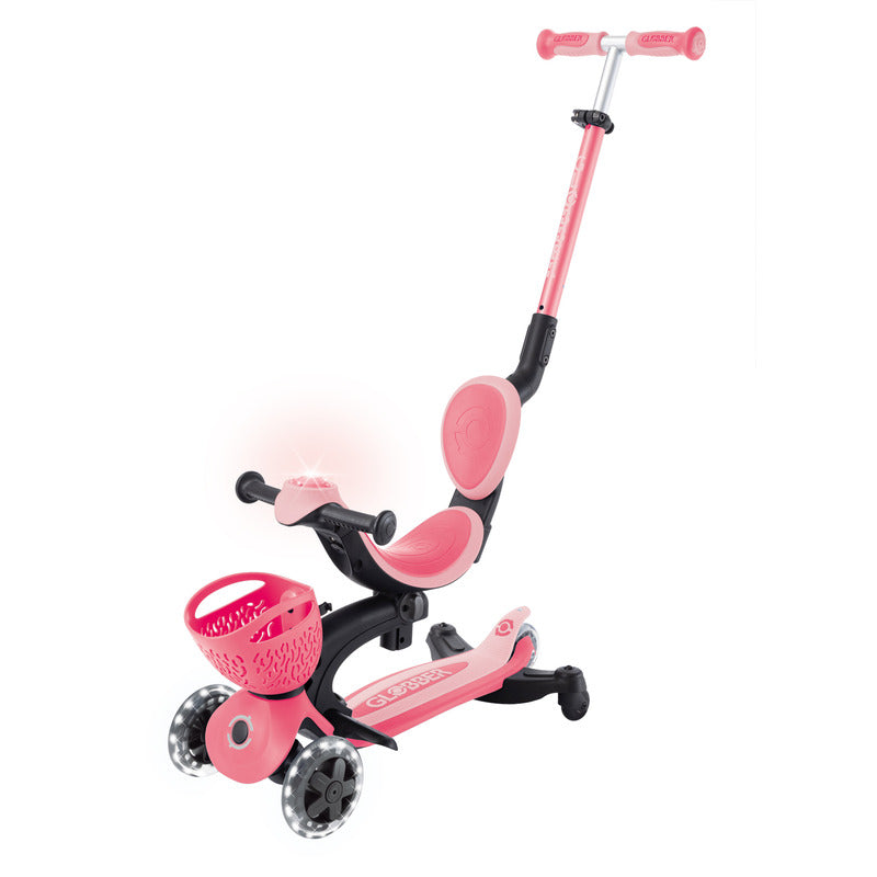 Globber Go Up Baby Lights 360 - Pastel Pink/ Deep Pastel Pink