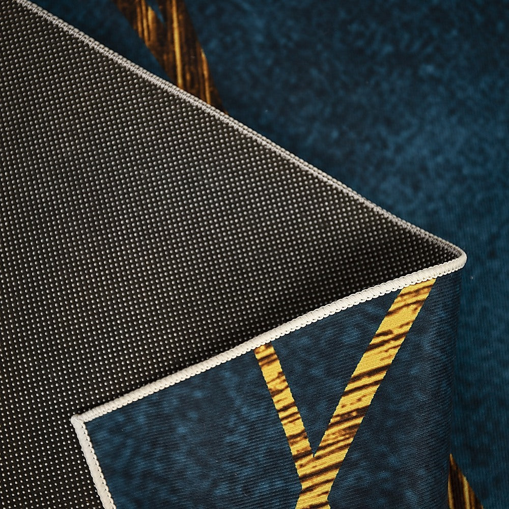 200x300cm Large Floor Blue Teal Rug β Modern Area Carpet for Bedroom & Lounge