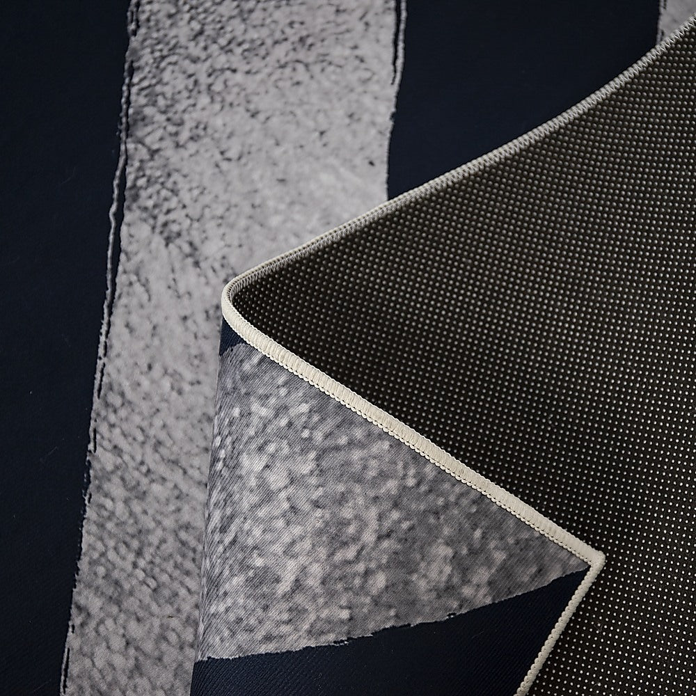 200x300cm Large Floor Blue Chevron Stripes Rug β Modern Area Carpet for Bedroom & Lounge