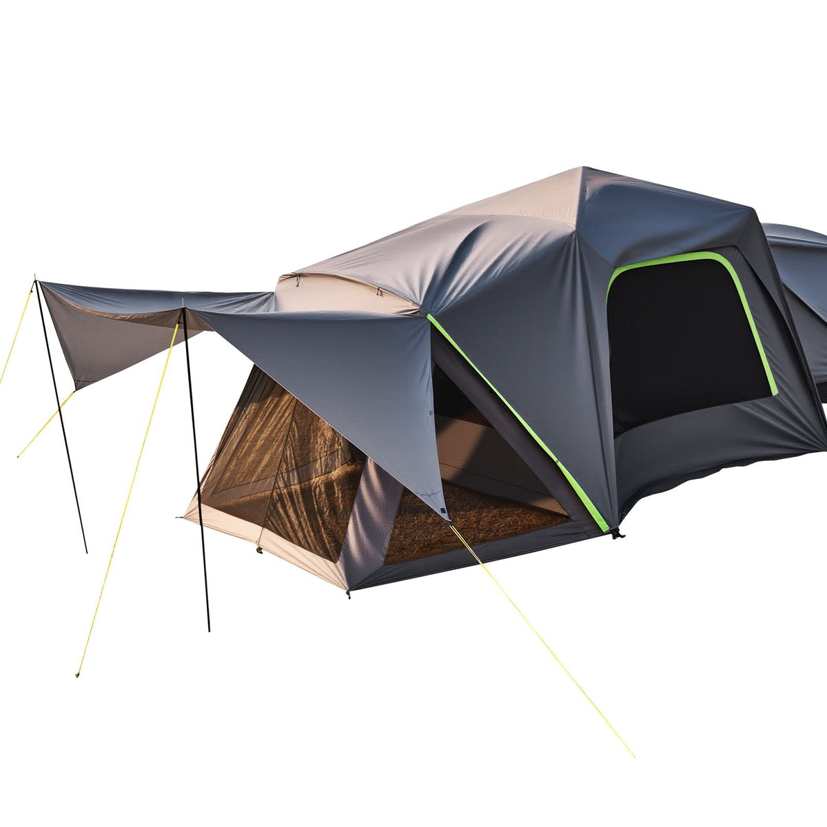 SUV Tent for Camping, 10FT L x 10FT W, Waterproof PU2000mm Spacious Double Layer Design for 5-8 Person, SUV Camping Tent with Shade Awning and Mesh Windows, Includes Rainfly and Storage Bag