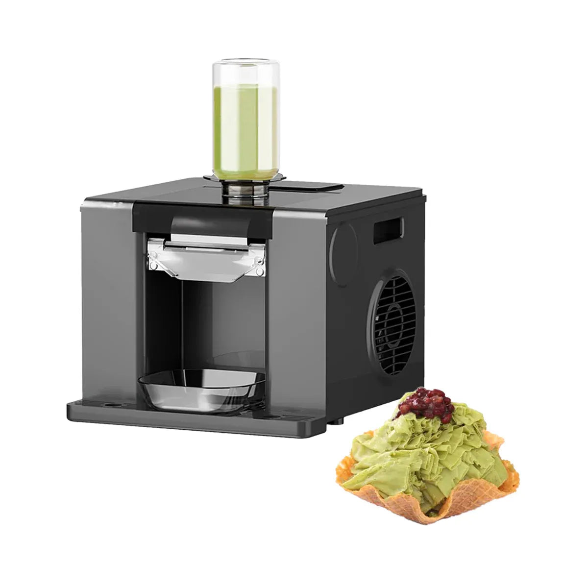 Commercial Snowflake Ice Maker 60kg/Day Stainless Steel Auto-Clean Ice Shaver Machine with Touch Screen for Restaurants, Dessert Shops, Café Home Use