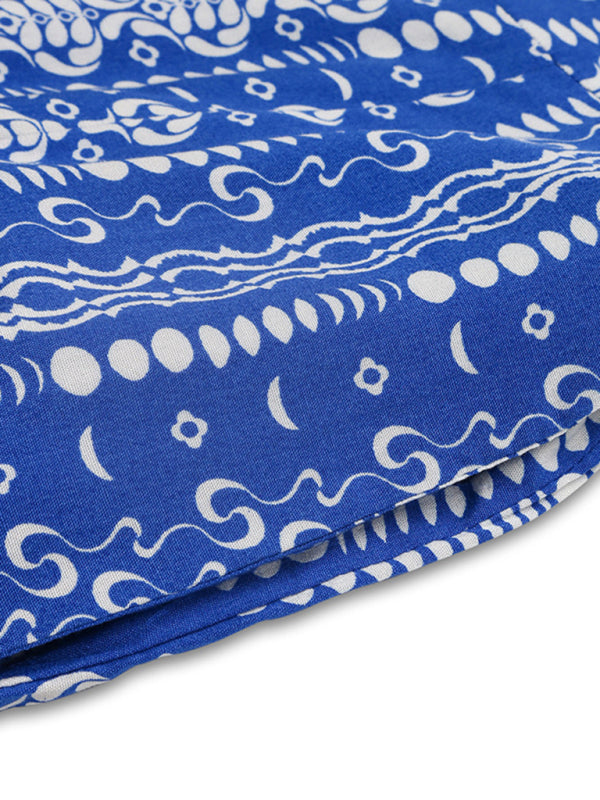 Holiday ethnic style suspender jumpsuit