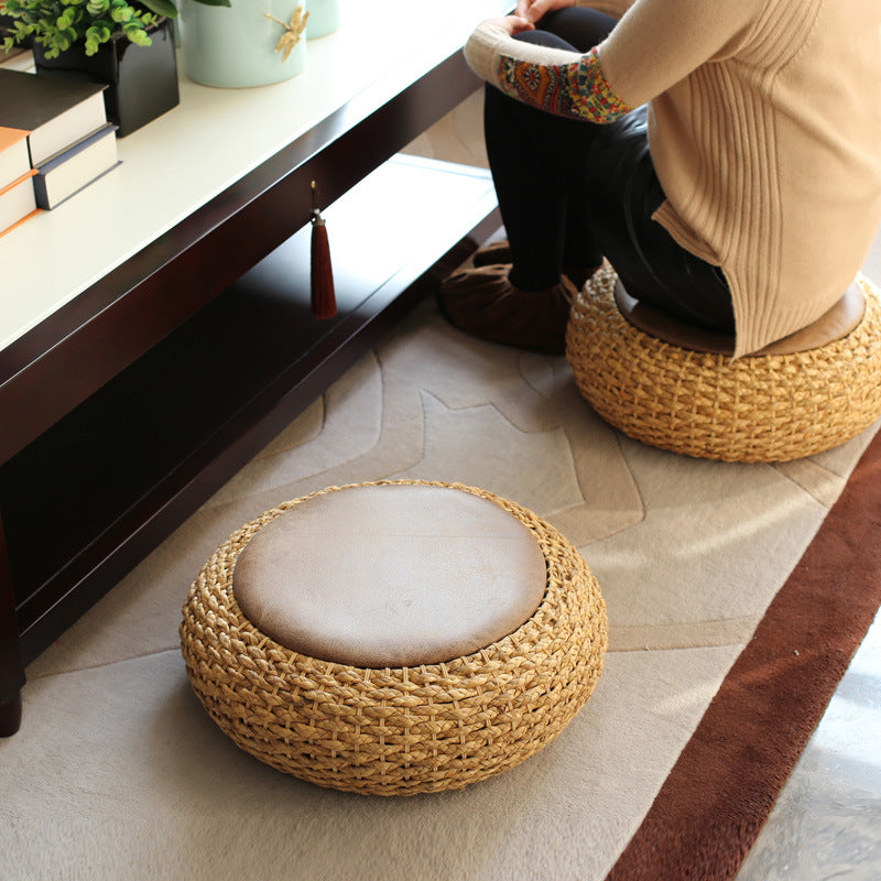 Rattan Woven Futon Cushion Thickened Round