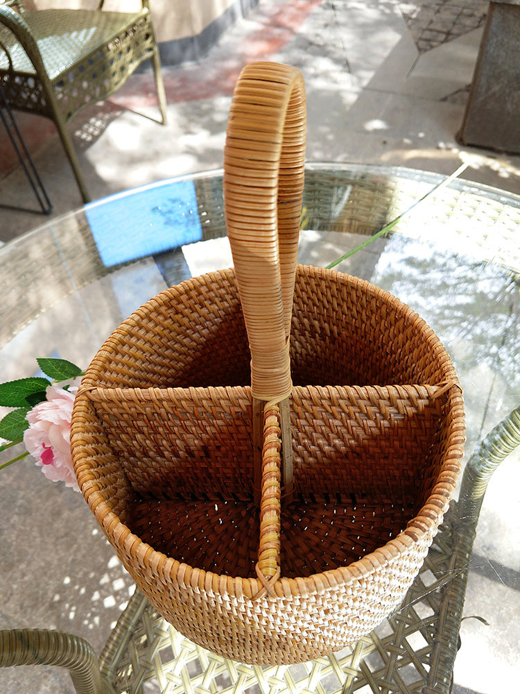 Rattan Woven Sundries Sorting And Sorting Box Storage Box