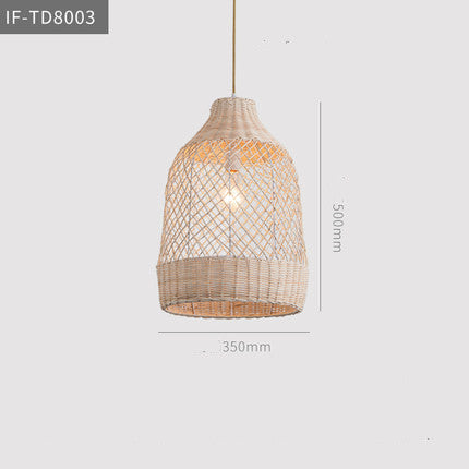 Art Japanese Zen Rattan Chandelier