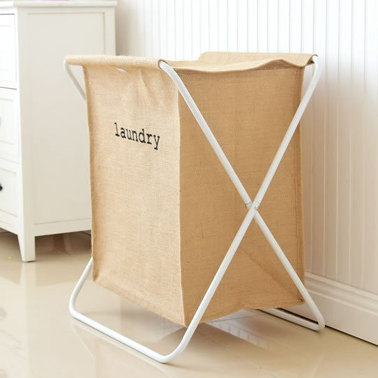 Natural Jute Large Dirty Clothes Basket Home