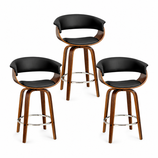 Artiss Barhocker 3er-Set Küchen-Holzbarhocker Esszimmerstuhl 65cm