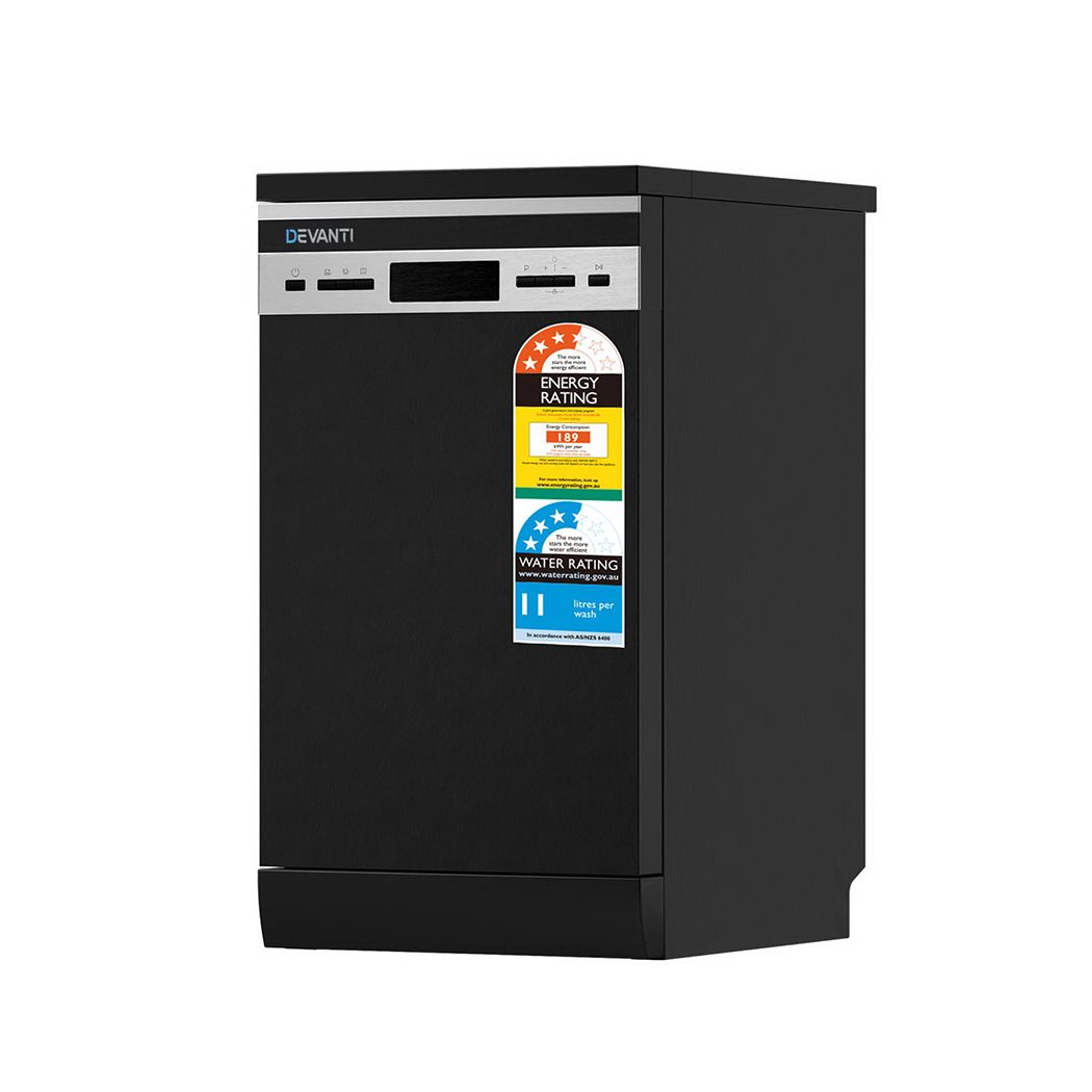 Devanti 10 Place Settings Freestanding Dishwasher Black