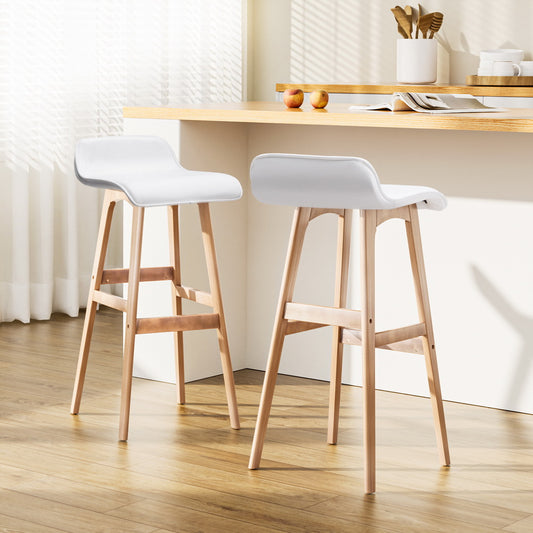 Artiss 2x Barhocker Hocker Holz Weiß