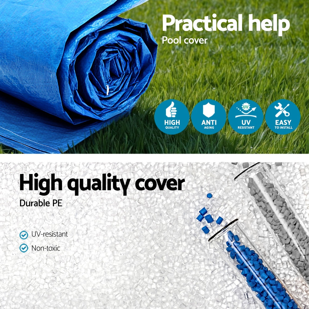 Bestway Pool Cover 264x174cm Rectangle Swimming Pool PE Shelter Fits 259x170cm Pools