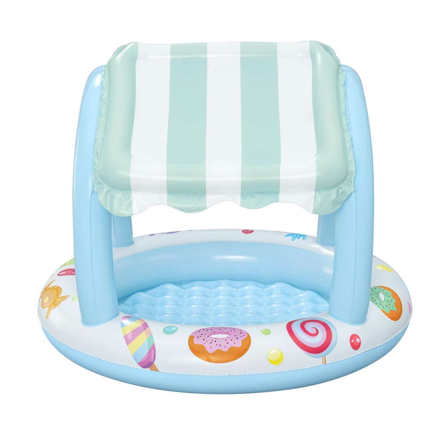 Bestway Inflatable Kids Pool with Sun Shade Candy Theme 104x84cm