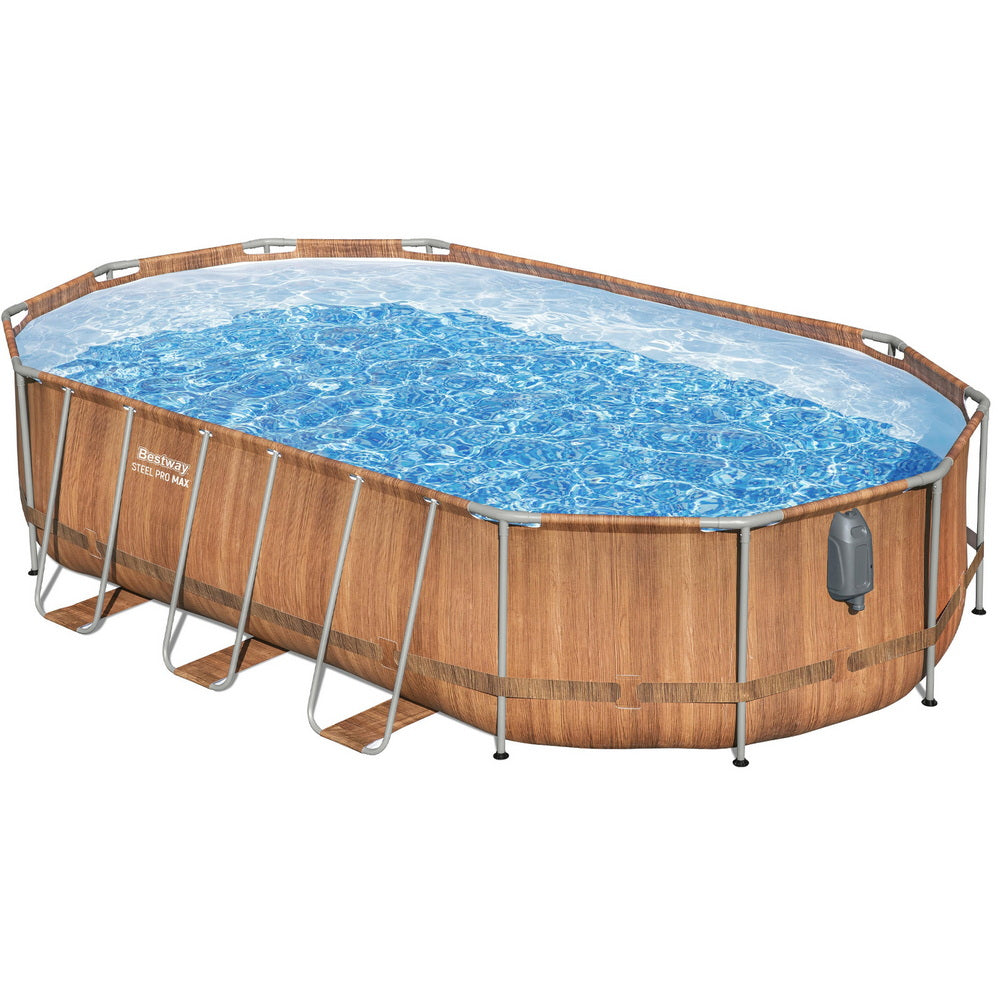 Bestway Swimming Pool Steel Frame Luxury Pool & SPA Massage Set 6.1x3.66x1.22m
