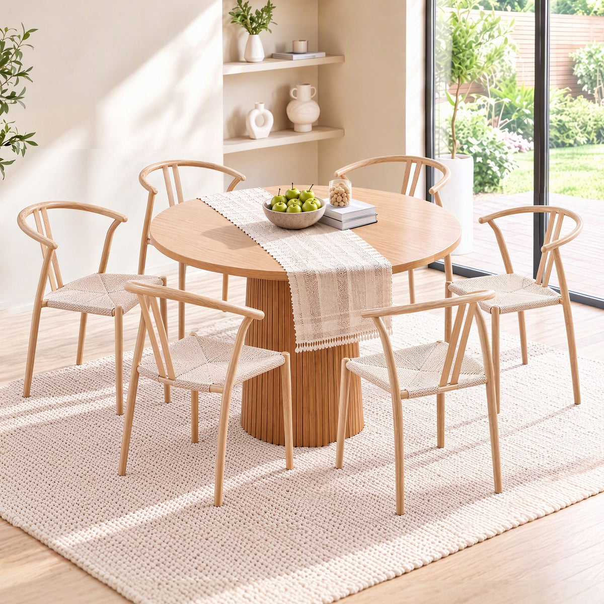 Artiss Dining Chairs Set of 6, Accent Chair for Living Room & Balcony Double Slat Back