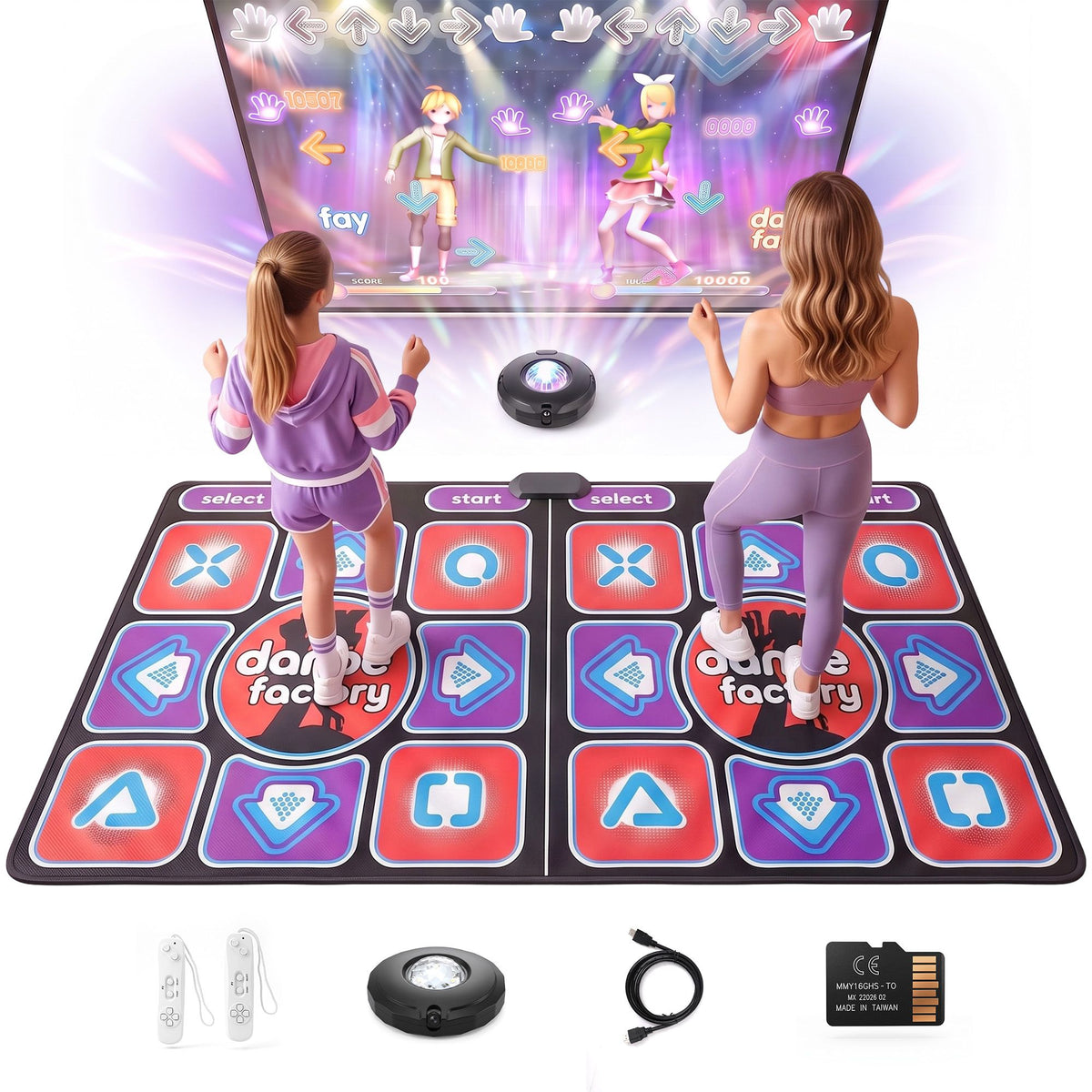 Keezi HDMI Dance Mat 2 Player for Kids & Adults with AR Camera Electronic Dance Pad