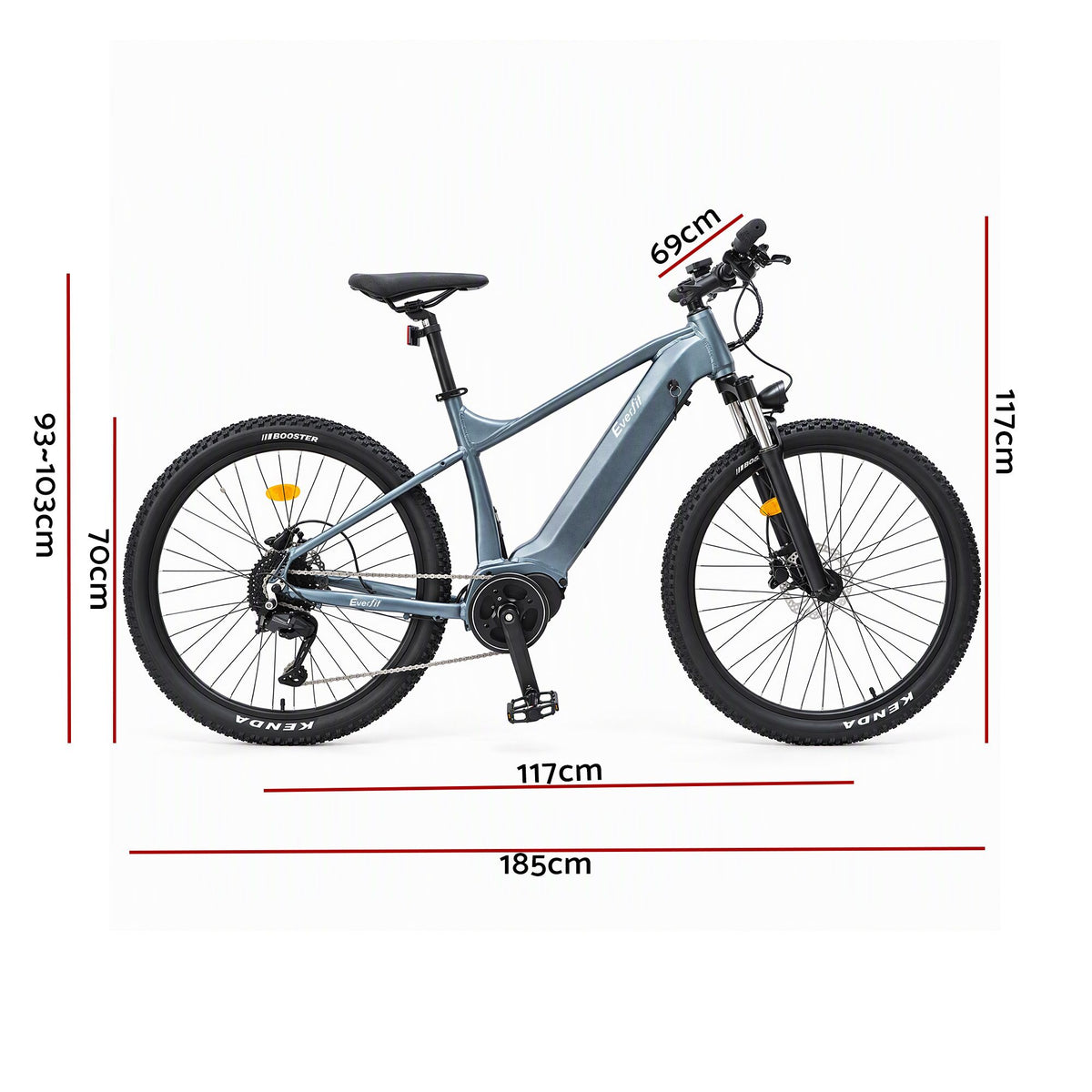 Everfit 28 Inch Electric Bike 700C City Bicycle 70Nm Mid Drive 250W Motor