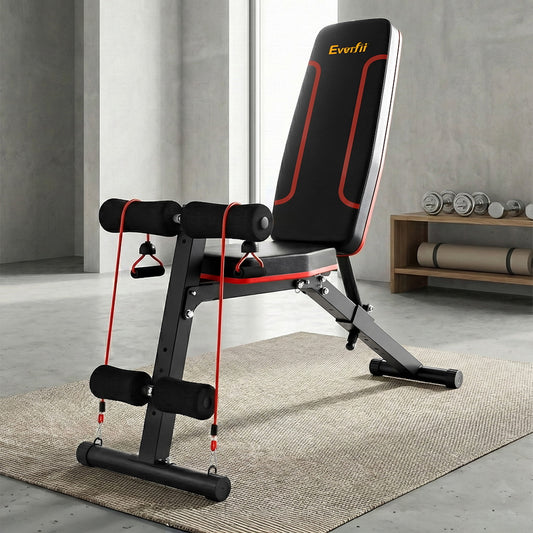 Everfit Weight Bench Adjustable FID Bench Press Home Gym 150kg Capacity