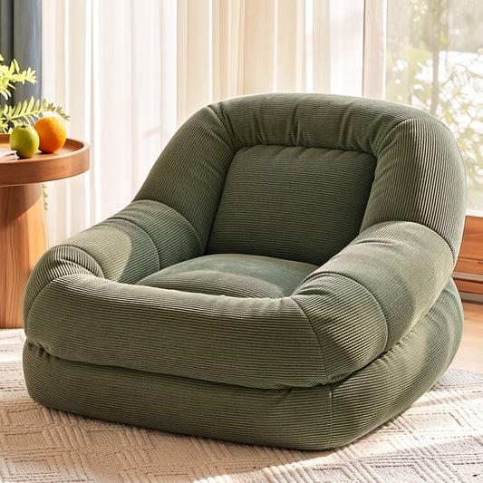 Artiss Armchair Floor Chair Couch Recliner 1 Seater Cloud Chaise Lounge Corduroy Green