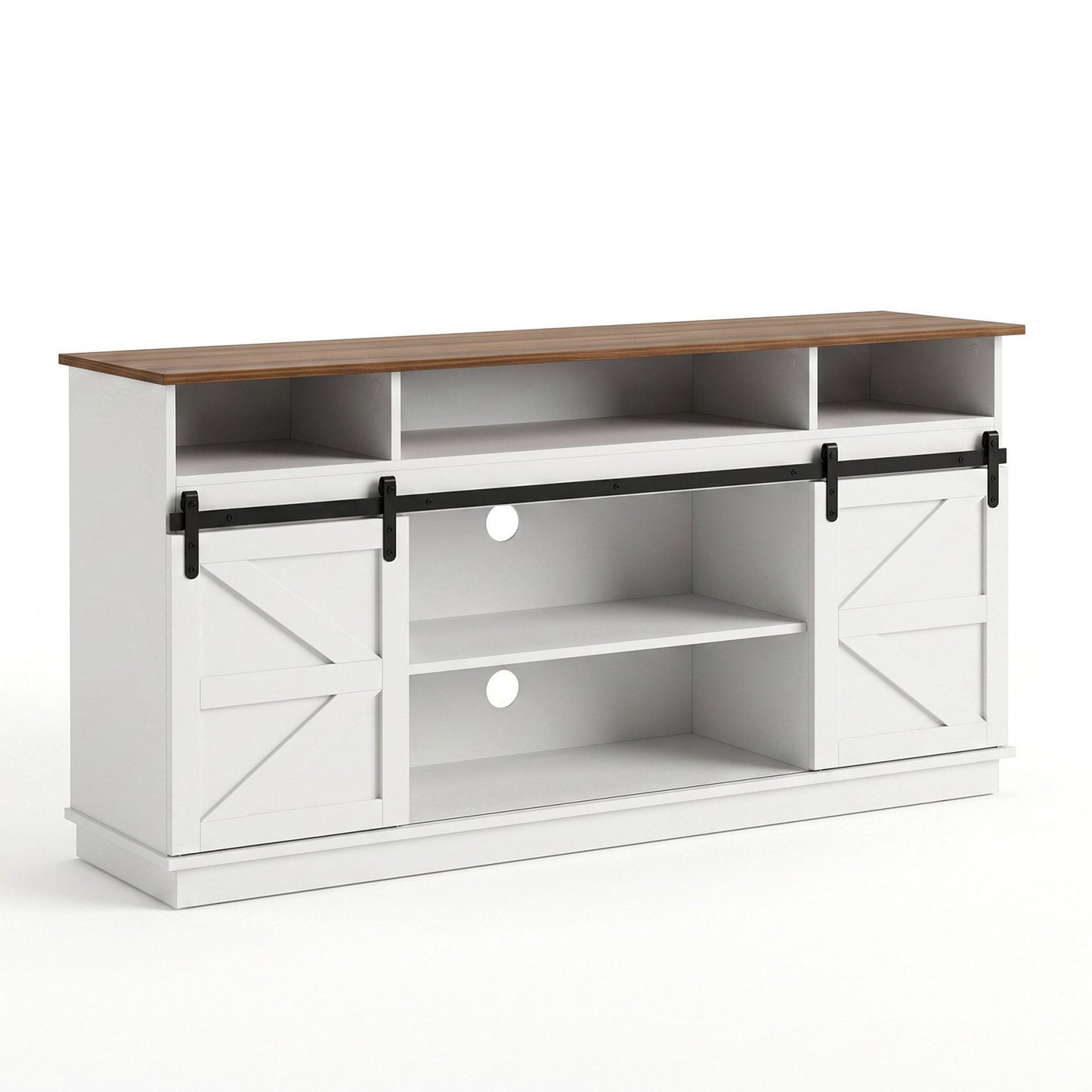 Artiss Buffet Sideboard Cabinet 150cm 3-Tier Kitchen Storage Sliding Doors White