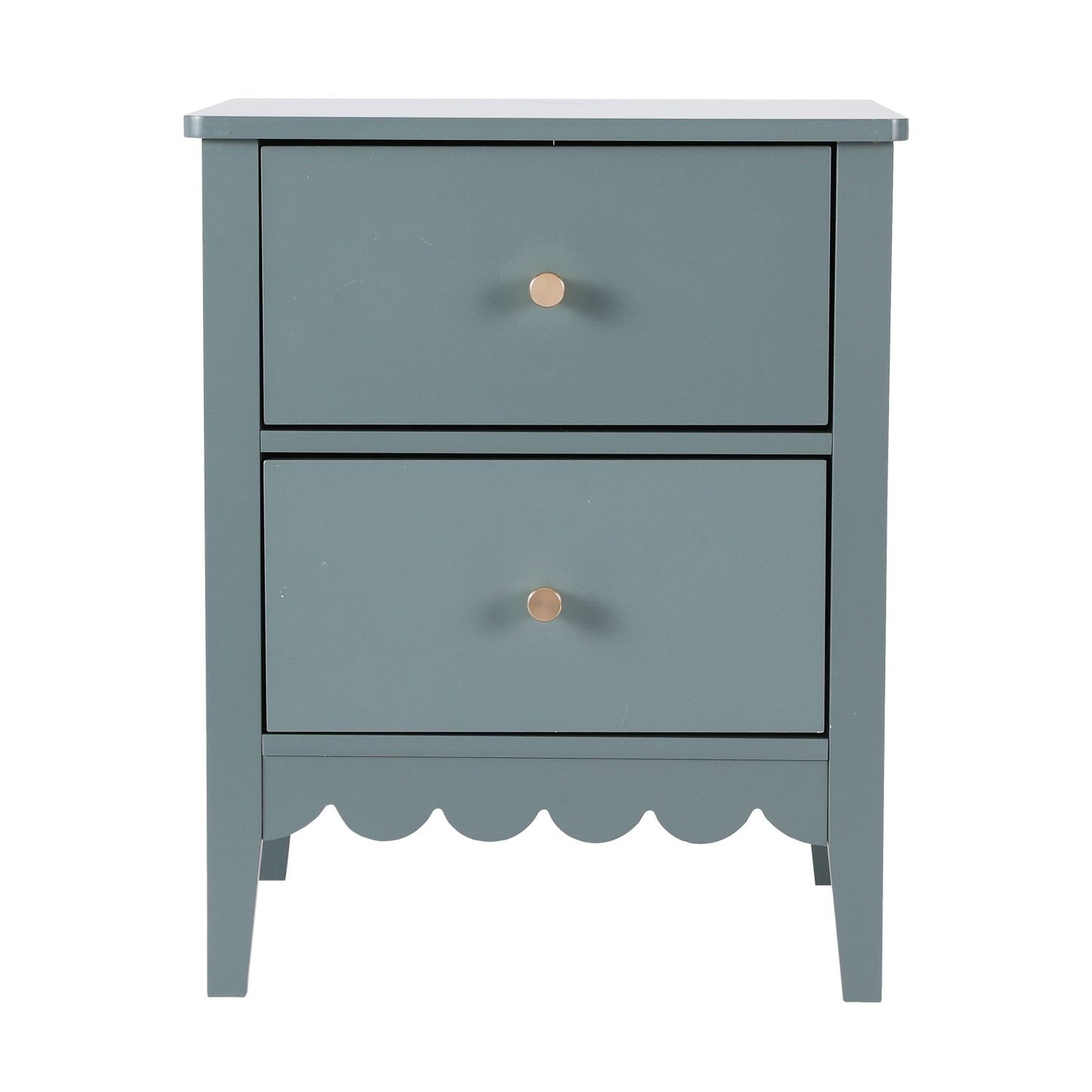 Artiss 2X Bedside Table 2 Drawers Bedroom Storage Nightstand Green
