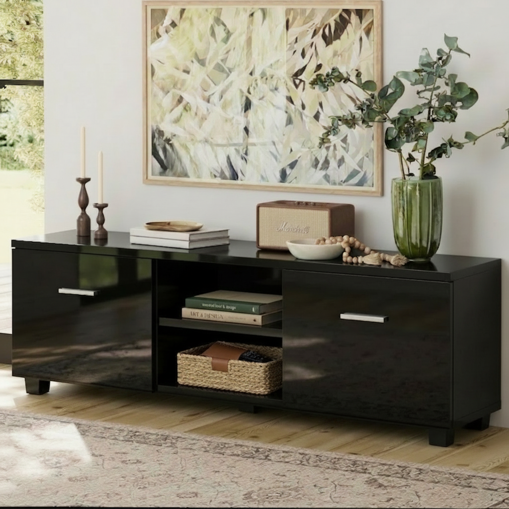 Artiss Entertainment Unit TV Cabinet 140cm Black Jim