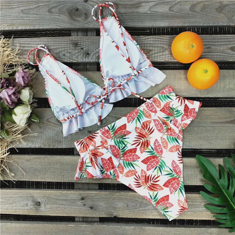 Sexy Brazilian Bikinis Women Swimsuit Padded Swimwear Halter Bikini Set Push Up Beach Wear Bathing Suit Swimming Maillot