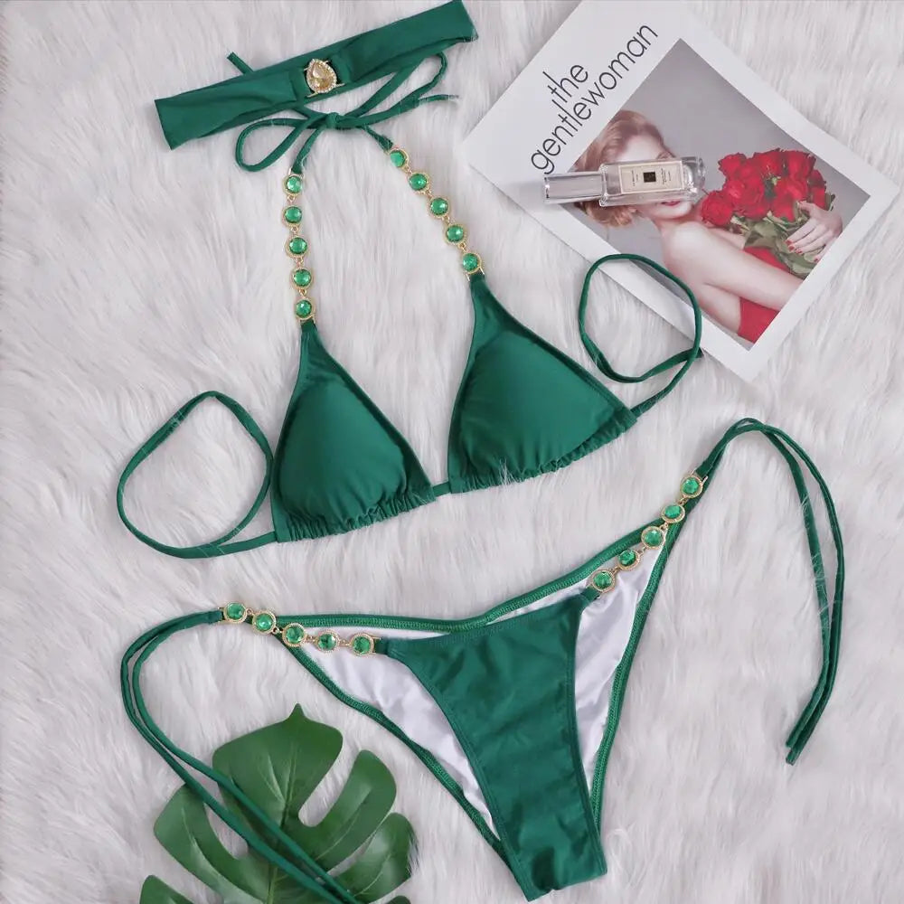 Solid colour Summer Bikini Set