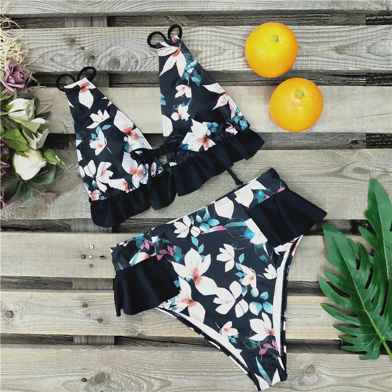 Sexy Brazilian Bikinis Women Swimsuit Padded Swimwear Halter Bikini Set Push Up Beach Wear Bathing Suit Swimming Maillot