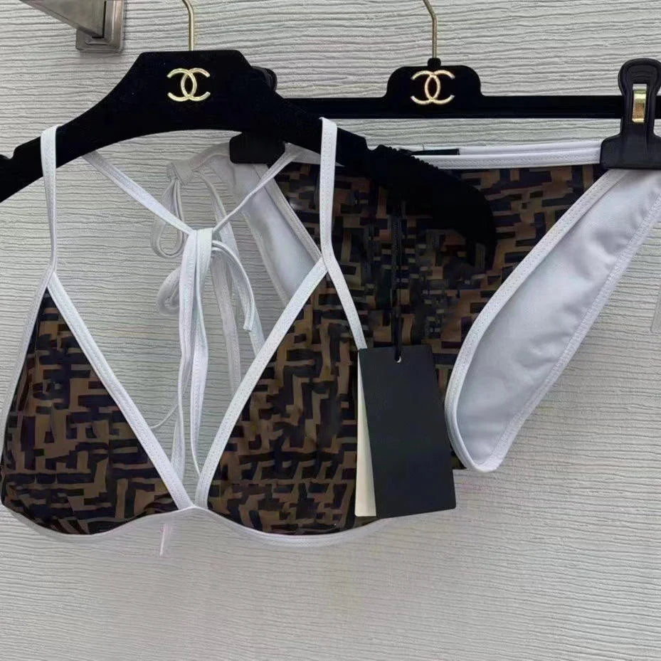 Customized Brand Swimsuit Designer Designs Sexy Women's Bikini Triangle Top