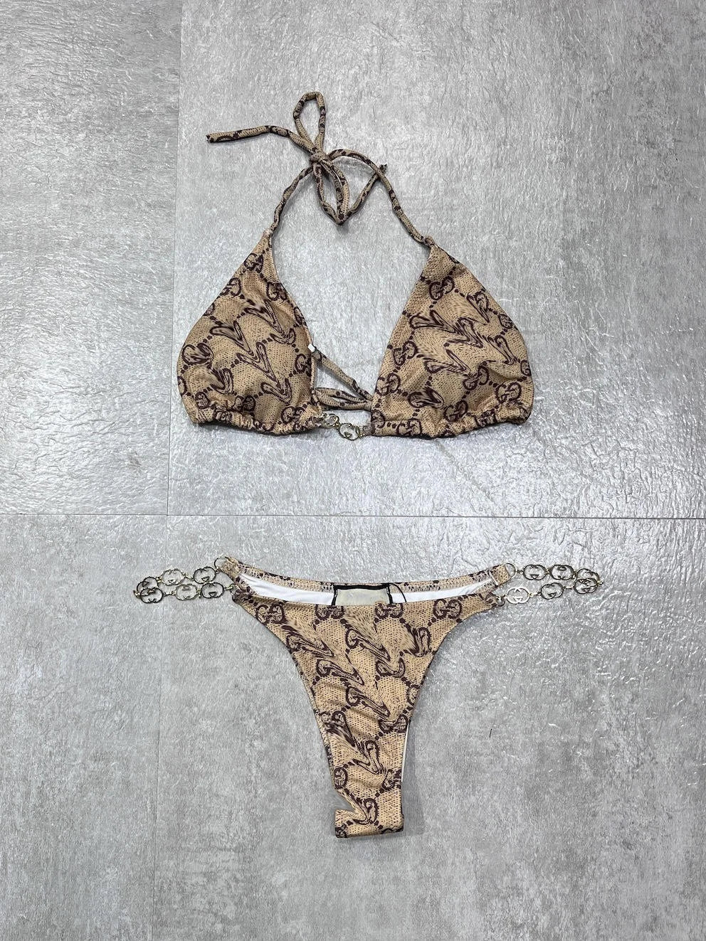 Customized Brand Swimsuit Designer Designs Sexy Women's Bikini Triangle Top