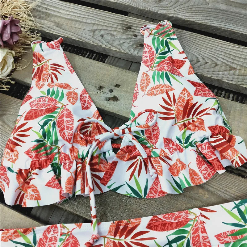 Sexy Brazilian Bikinis Women Swimsuit Padded Swimwear Halter Bikini Set Push Up Beach Wear Bathing Suit Swimming Maillot