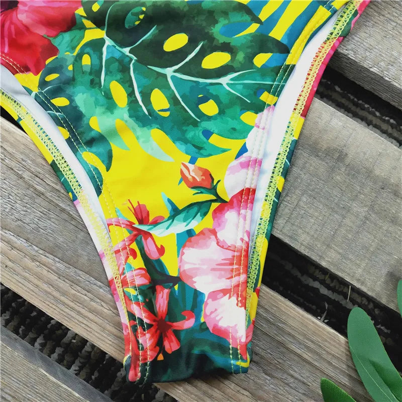 Sexy Brazilian Bikinis Women Swimsuit Padded Swimwear Halter Bikini Set Push Up Beach Wear Bathing Suit Swimming Maillot