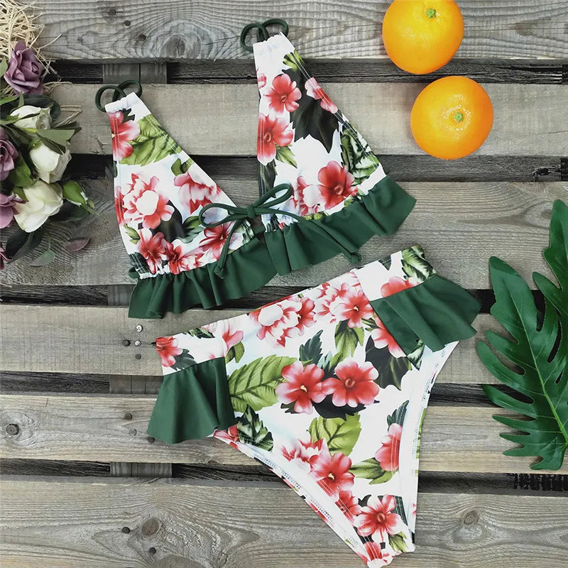 Sexy Brazilian Bikinis Women Swimsuit Padded Swimwear Halter Bikini Set Push Up Beach Wear Bathing Suit Swimming Maillot
