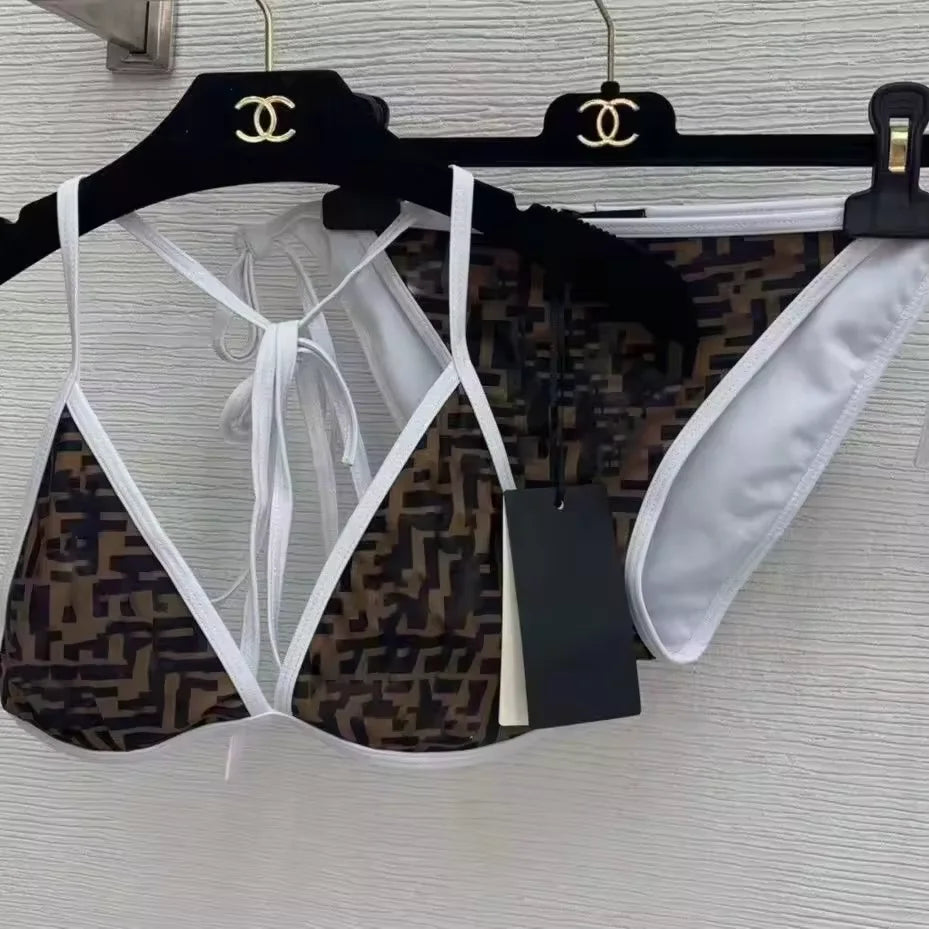 Customized Brand Swimsuit Designer Designs Sexy Women's Bikini Triangle Top