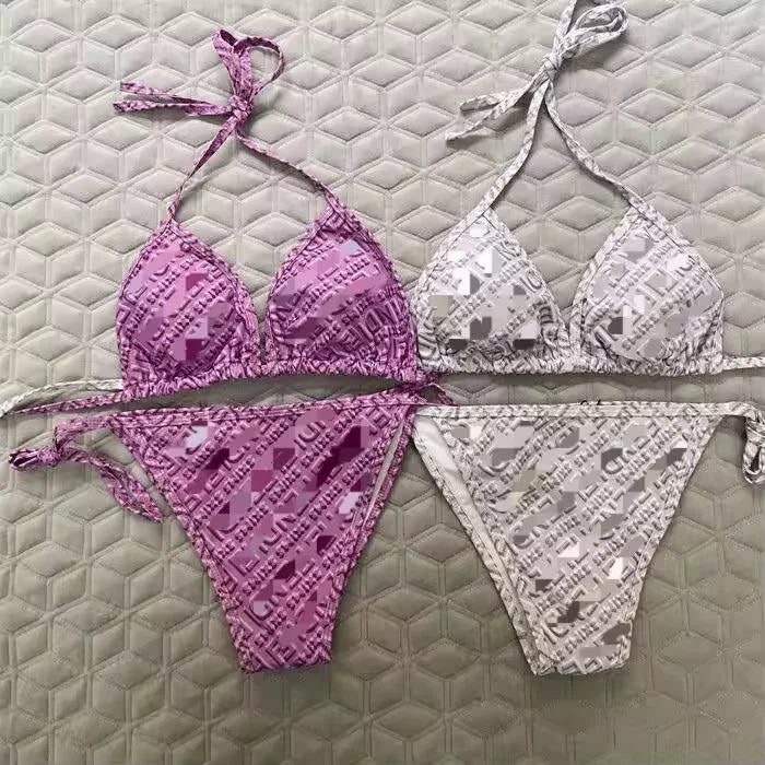 Customized Brand Swimsuit Designer Designs Sexy Women's Bikini Triangle Top