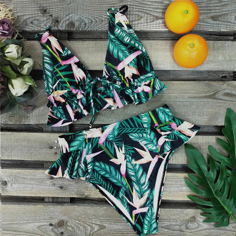Sexy Brazilian Bikinis Women Swimsuit Padded Swimwear Halter Bikini Set Push Up Beach Wear Bathing Suit Swimming Maillot