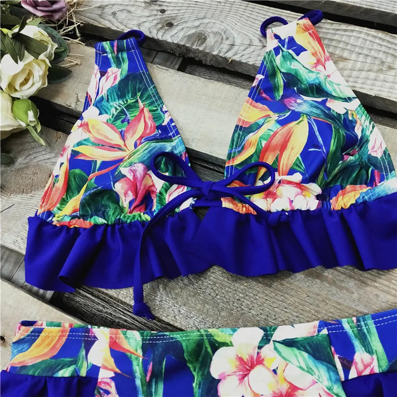 Sexy Brazilian Bikinis Women Swimsuit Padded Swimwear Halter Bikini Set Push Up Beach Wear Bathing Suit Swimming Maillot