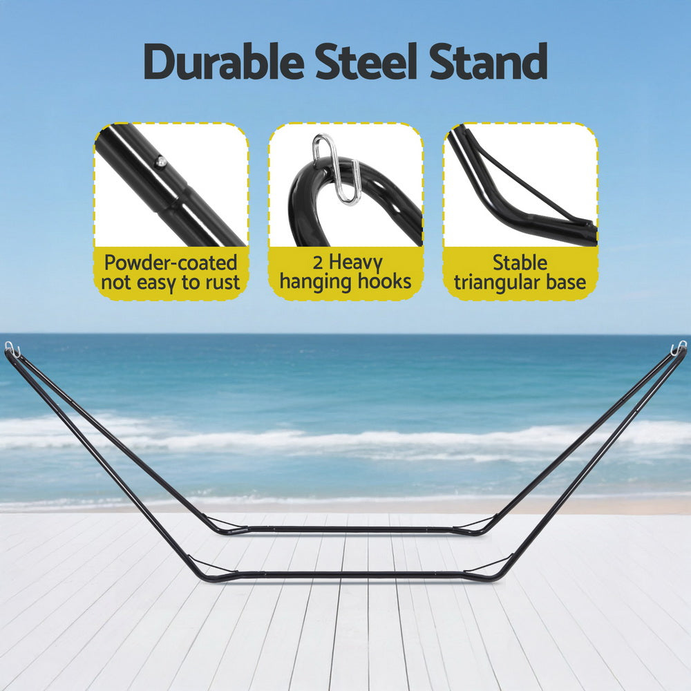 Gardeon Hammock Bed Stand Steel Frame Outdoor Garden