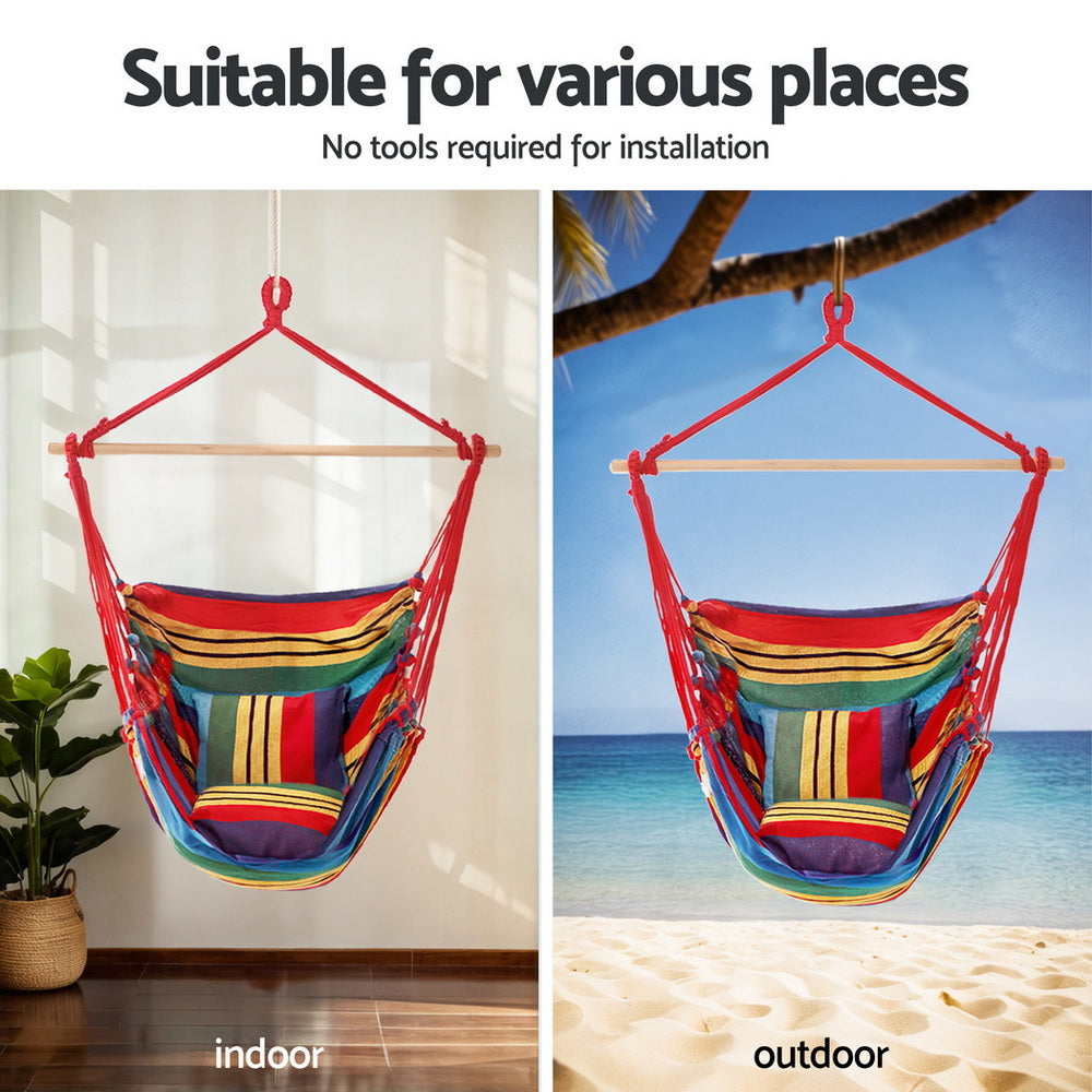 Gardeon Hammock Chair with Heavy Duty Steel Stand