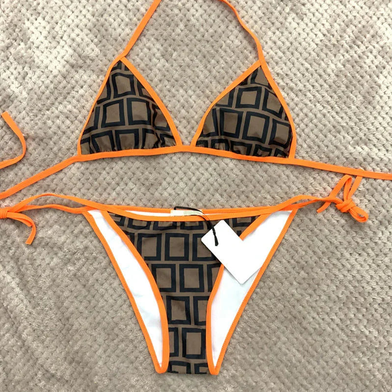 Customized Brand Swimsuit Designer Designs Sexy Women's Bikini Triangle Top