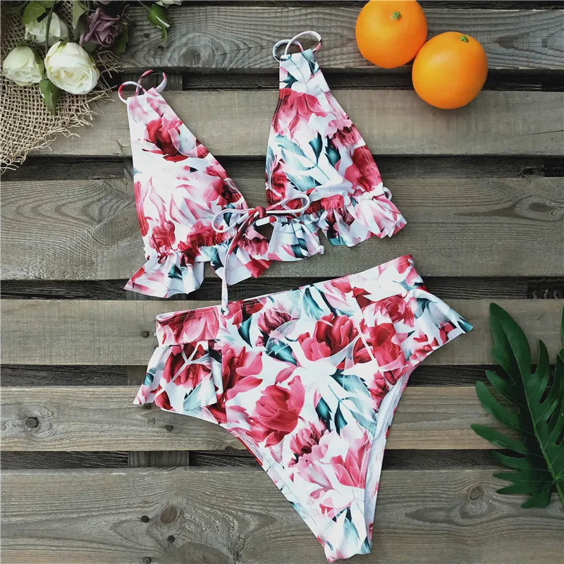 Sexy Brazilian Bikinis Women Swimsuit Padded Swimwear Halter Bikini Set Push Up Beach Wear Bathing Suit Swimming Maillot