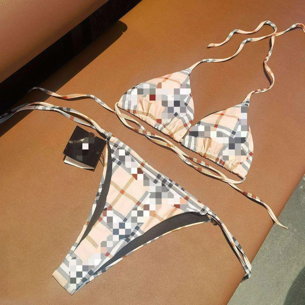 Customized Brand Swimsuit Designer Designs Sexy Women's Bikini Triangle Top