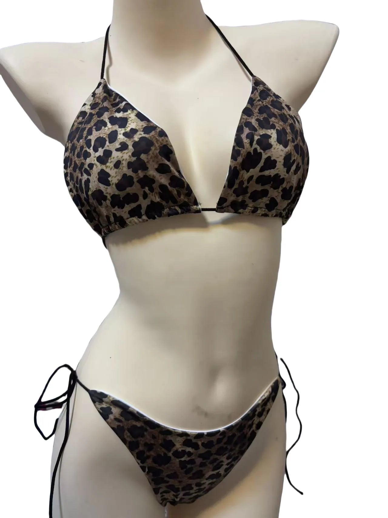 Women's Solid Bikini, Adjustable Tie Side Sexy Split Swimsuit, New Summer European American Beach Wear